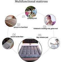 YAHAO Futon Materasso,Giapponese Tradizionale Futon Materasso,Pieghevole Materasso Tatami Morbida Tridimensionale Ipoallergenico Alberghi Ospite Tatami Stuoie Bed Materasso,Gray-135 * 200cm