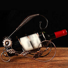 KUMOPYU Cremagliera del Vino del Fiore del Sole Cremagliera del Vino Creativa Portabottiglie del Vino Appeso Bar della Barca dei Pirati Portabottiglie Decorazione della Casa Forniture per Bar-Bronzo