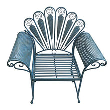 Panca da giardino per esterni, sedia in metallo, mobili da giardino, decorazione per terrazza, salotto da balcone, panca con schienale in vecchio artigianato, Panchina portico in ghisa