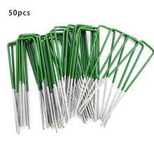 Materiali 50PCS Mobili da giardino a forma di U Lawn Nail U-Nail Giardino Prato fissaggio Nail Pioli reticolato incatramata di fissaggio per unghie