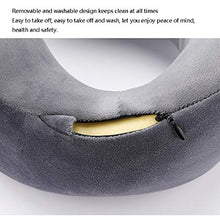 HIMFL Cuscino per Il Collo per Aeroplano Schiuma di Memory-Memory, Cuscino da Viaggio Regolabile per poggiatesta Morbida del Sonno con Il Collo del Collo-Master del Comfort di Volo,Blu