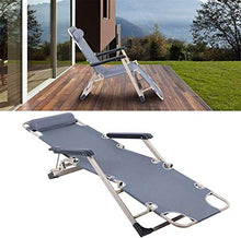 PAKUES-QO Lettino da Giardino reclinabile Multifunzionale reclinabile Lettino da Giardino Pieghevole Leggero da Esterno per Lettino da Giardino da Campeggio all'aperto (Blu) (Colore: Grigio)