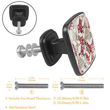 Natale e casa d'inverno decorata Pomelli per Porta Set di 4 Pomelli per Mobili Manopole per Cassetti Cucina Armadio Vetro