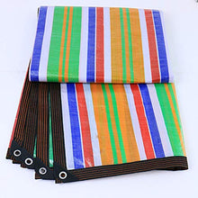 Teloni A Strisce A Cinque Colori, Tenda da Sole per Esterni da Giardino Telo Impermeabile per Balcone E Terrazza Bordo Spesso Occhielli in Metallo 120 G/M²(Size:2×10M)