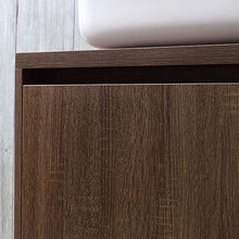 Kiamami Valentina MOBILE BAGNO SOSPESO NOCE SCURO DOPPIO LAVABO DA APPOGGIO SPECCHIO | SIENA