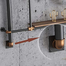 MoDi Wine Rack Retro Style Industriale Tubo di Acqua A Parete Vino Rack (L120 * W20 * H80cm)