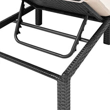 Festnight Lettino Prendisole da Giardino Esterno Schienale Reclinabile in Polirattan Marrone/Nero,Lettino da Sole in Polirattan,Sedia a Sdraio Raclinabile da Giardino in Rattan 195 x 60 x 22 cm