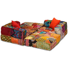 vidaXL Divano Modulare 12 pz in Tessuto Motivo Patchwork Arredo Salotto Lounge