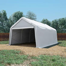 UnfadeMemory Tenda Capannone 4x6x3,07 m Tendone Deposito Bianco Impermeabile 550 g/m² Tenda da Stoccaggio in PVC