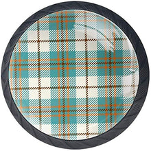 Tartan scozzese verde scozzese Pomelli per Porta Set di 4 Pomelli per Mobili Manopole per Cassetti Cucina Armadio Vetro