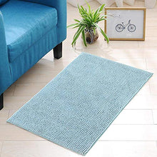 Wearable Carpet Set da bagno rettangolare in due pezzi a forma di U Tappetino da bagno morbido e confortevole per soggiorno per bagno(Blue-green)