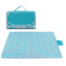 STKASE® Coperta Telo Picnic Impermeabile Coperta da Picnic, Coperta Picnic Impermeabile Pieghevole con Manico Portatile, con 3 Strati di Pile, Cotone e PEVA,145 * 80CM
