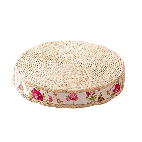 Fancy Pumpkin Cuscino per Cuscini da Terra per Tessitura a Mano in Paglia Intrecciata Yoga ZA-Zen Mat, C