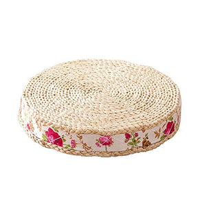 Fancy Pumpkin Cuscino per Cuscini da Terra per Tessitura a Mano in Paglia Intrecciata Yoga ZA-Zen Mat, C