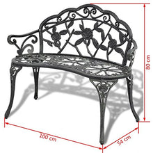 Shengtaieushop panchina da giardino verde in alluminio pressofuso panche Outdoor patio Furniture