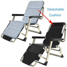 SHUAIIJUAN Sedia per il tempo libero domestico Pieghevole Zero Gravity Sdraio reclinabile esterna del giardino Sedia con cuscino di svago Relaxer sedia a sdraio sedie a sdraio for Office Beach Camping