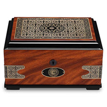 WangQ Scatola di sigari - Cigar Humidor Natural Mellow Cedar Wood Retro Stampa Brown Double Zone Storage humidor (Color : A)