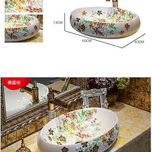 Jgophu China - Lavabo artistico fatto a mano in stile vintage, in ceramica