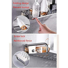 AWCPP Mensola per bagno in acciaio inossidabile monostrato, scaffale per detriti WC a parete, installazione perforata, lunghezza 20-60 cm,40 cm