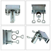 POHOVE - Supporto per ombrelli da terrazza con morsetto per ombrellone e ponte, supporto a morsetto per ombrellone da spiaggia, per terrazze da balcone