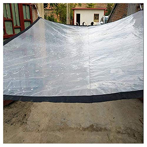 SHIJINHAO Telo Impermeabile Esterno,Tarpa Trasparente In Plastica Impermeabile Robusta Con Granomini Metallici Trasparenti For Campeggio E Piante Tarpa Impermeabile For Giardino Balcone Terrazza, 19 T