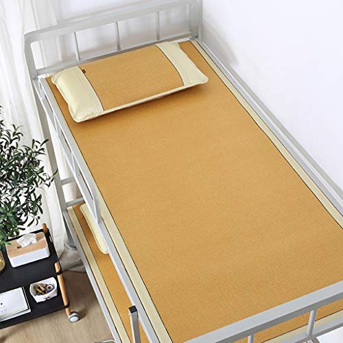 MBY Materassino in bambù Carbonizzato Raffreddamento Singolo Letto Pieghevole Cannuccia Stuoia Alunno Dormitorio Cuccetta Camera da Letto Malacca (Color : C, Size : 200 * 100cm)