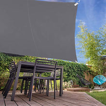 Relaxdays Shade Sail, Square, Water-Repellent, Protection with Tethers, Balcony Canopy, WXD, Grey Tenda a Vela, Quadrata, Impermeabile, Protezione dai Raggi UV, per Balcone, 5 x 5 m, Colore: Grigio