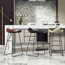 Sgabelli da bar, Creatività Sgabello Alto domestica trucco sedia di ferro staffa in pelle seduta stabile e durevole for la prima colazione Bar Stool Pianale da cucina ( Color : Black 1 , Size : 75CM )