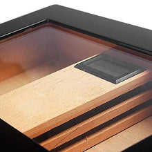 Minmin Cigar Box Small Mellow Legno di Cedro Idratante Box Piano vernice trasparente in vetro Tetto apribile Cigar Box, due stili, 240x185x50mm, 266x180x50mm accessori del sigaro