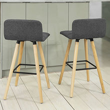 SoBuy® 2 x Sgabelli Alta da Bar con poggiapiedi e Schienale,sedie Cucina, FST50-DGX2,IT