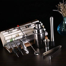 Wenzhihua Set di Miscelazione per Cocktail Kit Miscelatore di Shaker da 350 Ml Professionale in Acciaio Inossidabile da 8pcs con Jigger di Cabkscrew MudDlerStrumento A Barre