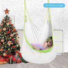 happypie Frog Hanging Pod Swing Seat Indoor ed Outdoor Hammock per bambini ad adulti 100% cotone - bianco