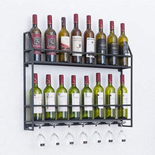 Yxsd Stemware Rack in metallo da appendere alla parete per bottiglie di vino, portabottiglie in metallo per la casa e la cucina