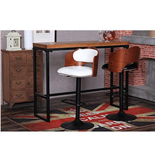 Sgabello da bar WGZ in legno massello sedia bar sedia ascensore girevole sgabello alto moda moda (colore : bianco)