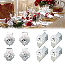 Clip per tovaglia, 4 o 6 pezzi, morsetti decorativi in acciaio inox, per tovaglia, per casa, picnic, barbecue, matrimoni, fai da te (4 pezzi)