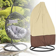 ZJZ - Copertura per sedia a dondolo da appendere, in tessuto Oxford beige, resistente, impermeabile, resistente ai raggi UV, per sedie da giardino (190 x 115 cm)