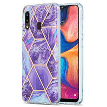 Custodia in TPU (IMD Marmor) per Samsung Galaxy A20/A30 -Dunkellila
