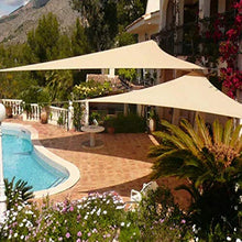 DAMAI Tenda A Vela Impermeabile Triangolare 3x3x4.3M, Vela Ombreggiante Triangolare per Esterno Giardino Terrazza,Beige