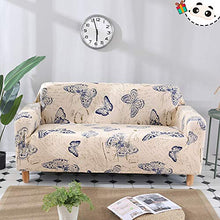 Enhome Copridivano Universale Elasticizzato 1 2 3 4 Posti,Fodere Copridivani Sofa Protettore Copertura Antipolvere Lavabile Coprisofà Foderadivano per Gatto Cani (Blu Farfalla,3 Posti)