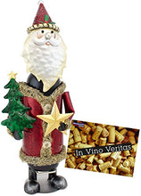 Brubaker Portabottiglie Babbo Natale Nostalgia Vintage Scultura - Dipinte a Mano - con Biglietto di Auguri