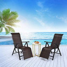 YQZ Sedie per Esterni in Rattan con Sedia a gravità Zero, Sedia Pieghevole Regolabile per Patio Antiscivolo con Gambe, per Giardino a Bordo Piscina