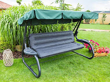 Cuscino per dondolo da giardino • Cuscino per panca da giardino • Cuscino per panca • Cuscino per seduta e schienale • Imbottitura da giardino • Larghezza seduta 180 cm • Grigio