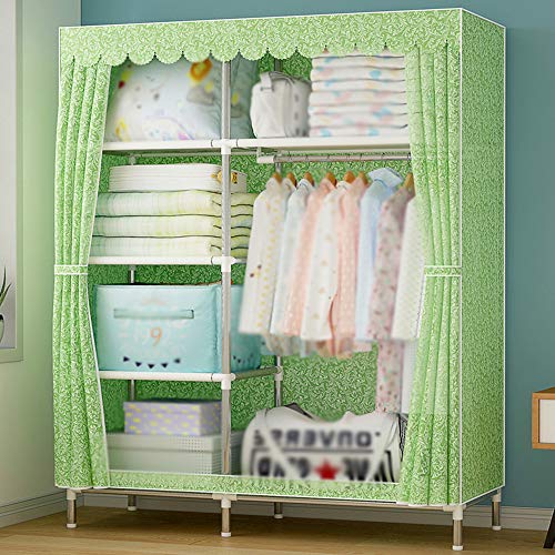 wardrobe Armadio in Tessuto di Grande capacità, Armadio Pieghevole Pieghevole, 107 × 45 × 180 Cm