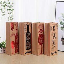 CLISPEED 12 Pz Sacchetti Regalo Vino Addensato Carta Kraft Creativo Copertura del Vino per La Festa di Compleanno Compleanno Festival (Modello Misto)