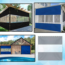 Tenda in vinile per esterni con pannello di telone trasparente, 510 g, resistente alle intemperie, per patio, esterni, con occhielli antiruggine, per pergola, portico, gazebo (30 x 20 cm, grigio)
