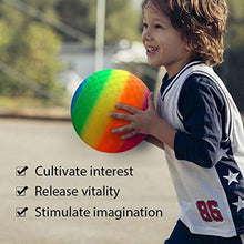 Palla per sport all'aria aperta, palla giocattolo per bambini, palla da gioco arcobaleno da 8,5 pollici per bambini Kickball rimbalzante in PVC morbido per parco nel cortile e divertimento all'aperto
