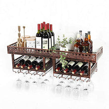 YWYW Portabottiglie da Vino a Parete portabottiglie Creativo Porta Calice portabottiglie per Vino da Cucina Bar Ristorante (Dimensioni: 100 * 30 * 30 cm)