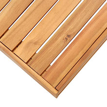 Tidyard Ottomana Poggiapiedi per Divano Modulare da Giardino in Legno Massello di Acacia con Cuscino Grigo Grigio,Penisola per Divano Modulare da Giardino Legno,Ottomana da Giardino 68x68x30 cm