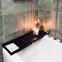 Vassoio Per Vasca Da Bagno， Con Vassoio Laterale Estensibile Per Vasca Da 74-109 Cm Vassoio Da Bagno In Bambù Ripiano Bagno Legno Di Alta Qualità Mobile Tablet Per Vino E Libreria Per Il Bagno Di Casa