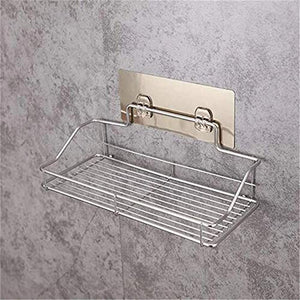GYCS Mensola per Bagno Supporto per mensola per Bagno in Acciaio Inossidabile Cestino per Angolo per la casa Cesto per Bagno Prodotto Senza Nastro Supporto per Nastro Adesivo